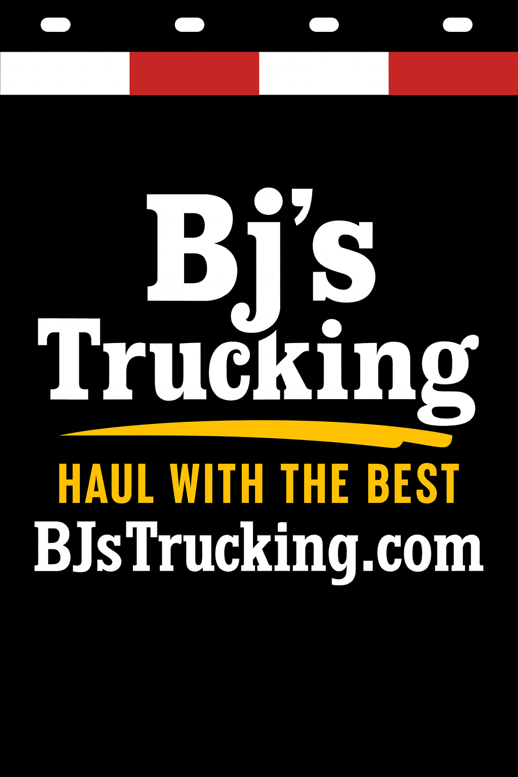 Custom Two-Color Semi-Truck, Work Truck, Box Truck Mud Flaps | Create Your Own Mud Flaps | Add Your Own Logo Or Text | Custom Mud Flap Template Designs | Mud Flaps For Compliance & Business Growth