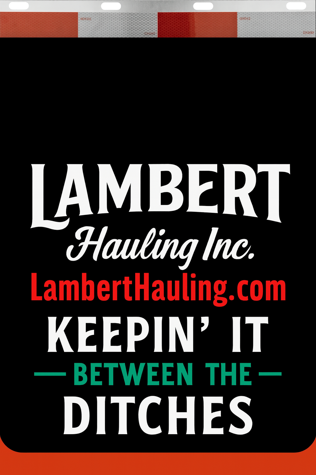 Custom Two-Color Semi-Truck, Work Truck, Box Truck Mud Flaps | Create Your Own Mud Flaps | Add Your Own Logo Or Text | Custom Mud Flap Template Designs | Mud Flaps For Compliance & Business Growth