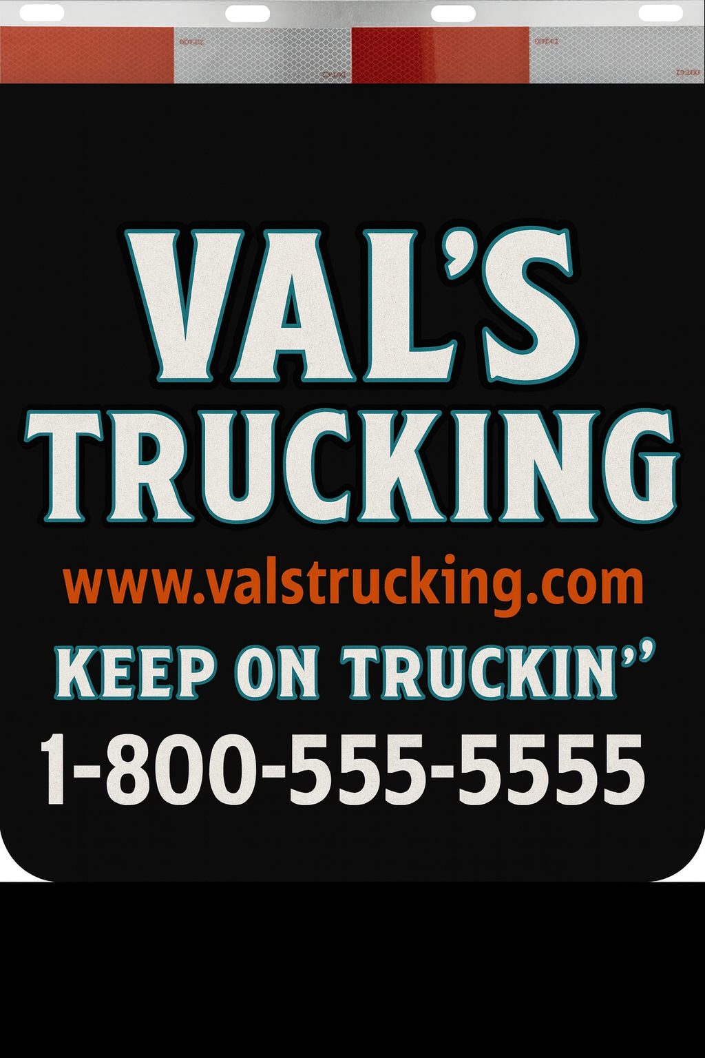 Custom Two-Color Semi-Truck, Work Truck, Box Truck Mud Flaps | Create Your Own Mud Flaps | Add Your Own Logo Or Text | Custom Mud Flap Template Designs | Mud Flaps For Compliance & Business Growth