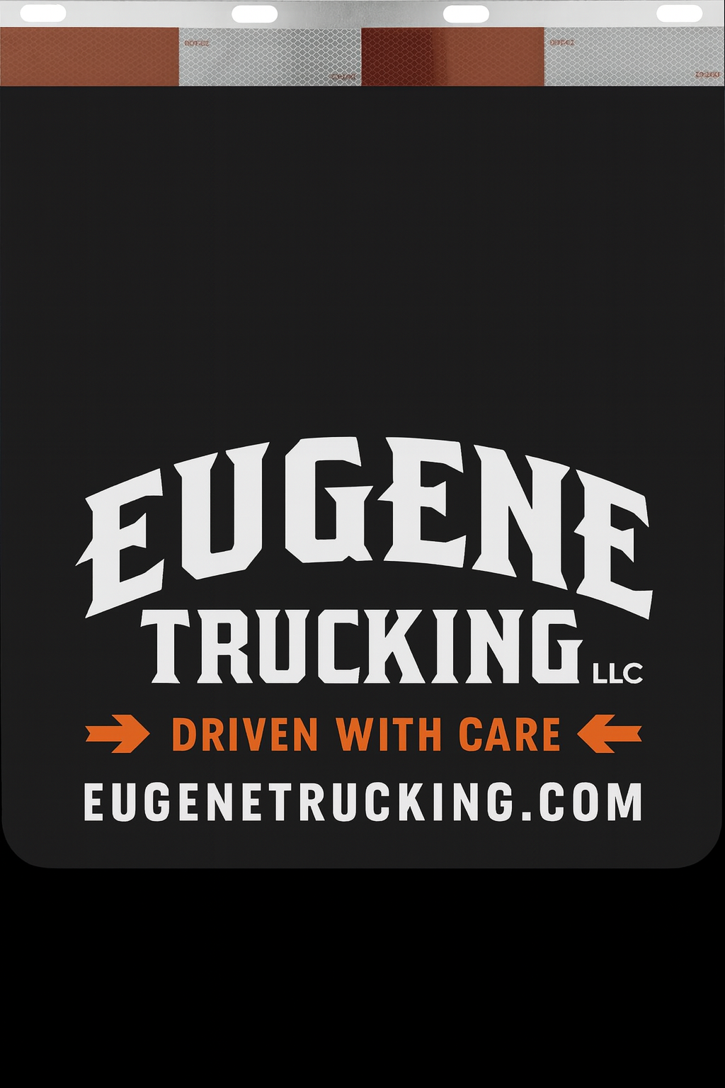 Custom Two-Color Semi-Truck, Work Truck, Box Truck Mud Flaps | Create Your Own Mud Flaps | Add Your Own Logo Or Text | Custom Mud Flap Template Designs | Mud Flaps For Compliance & Business Growth