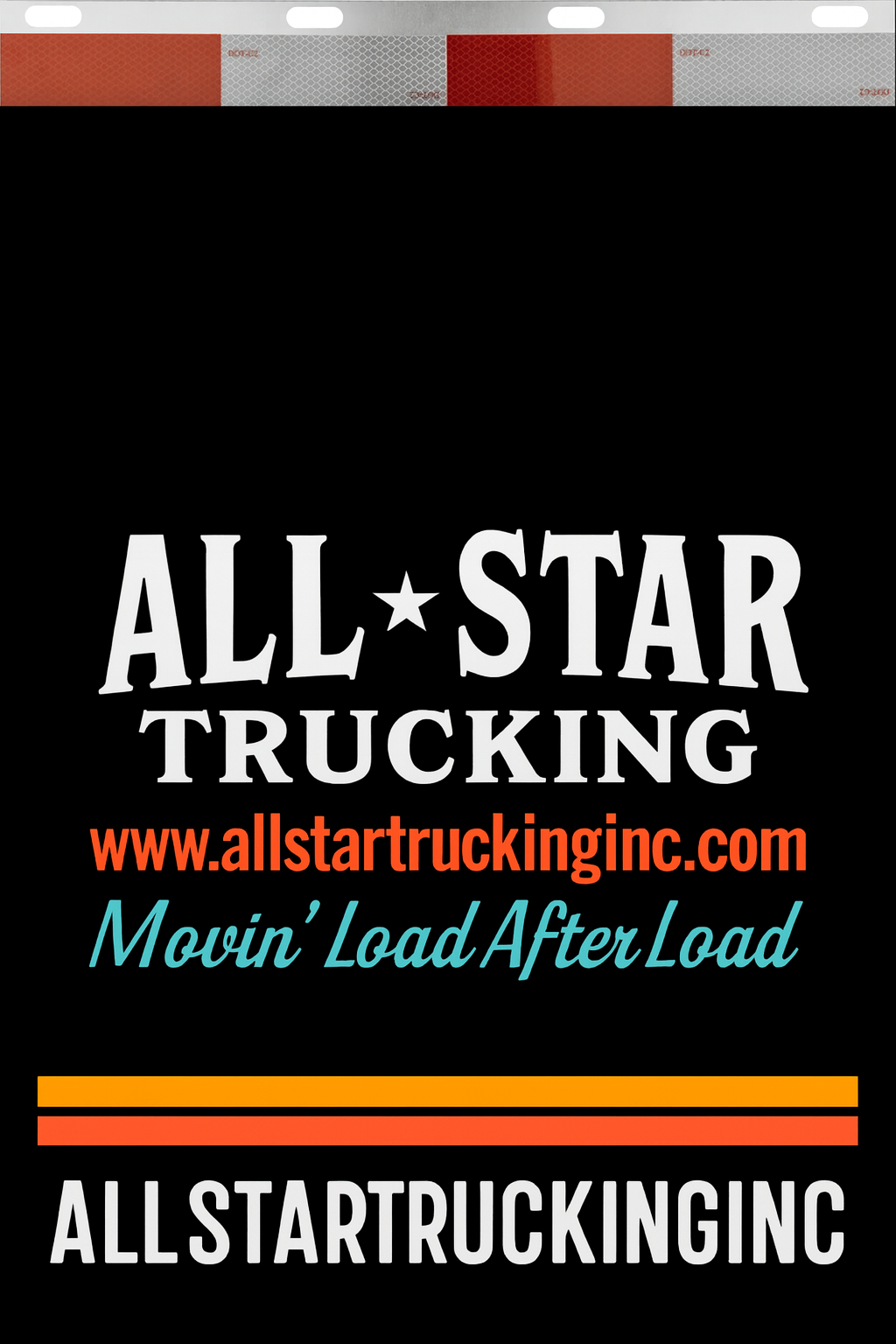 Custom Two-Color Semi-Truck, Work Truck, Box Truck Mud Flaps | Create Your Own Mud Flaps | Add Your Own Logo Or Text | Custom Mud Flap Template Designs | Mud Flaps For Compliance & Business Growth