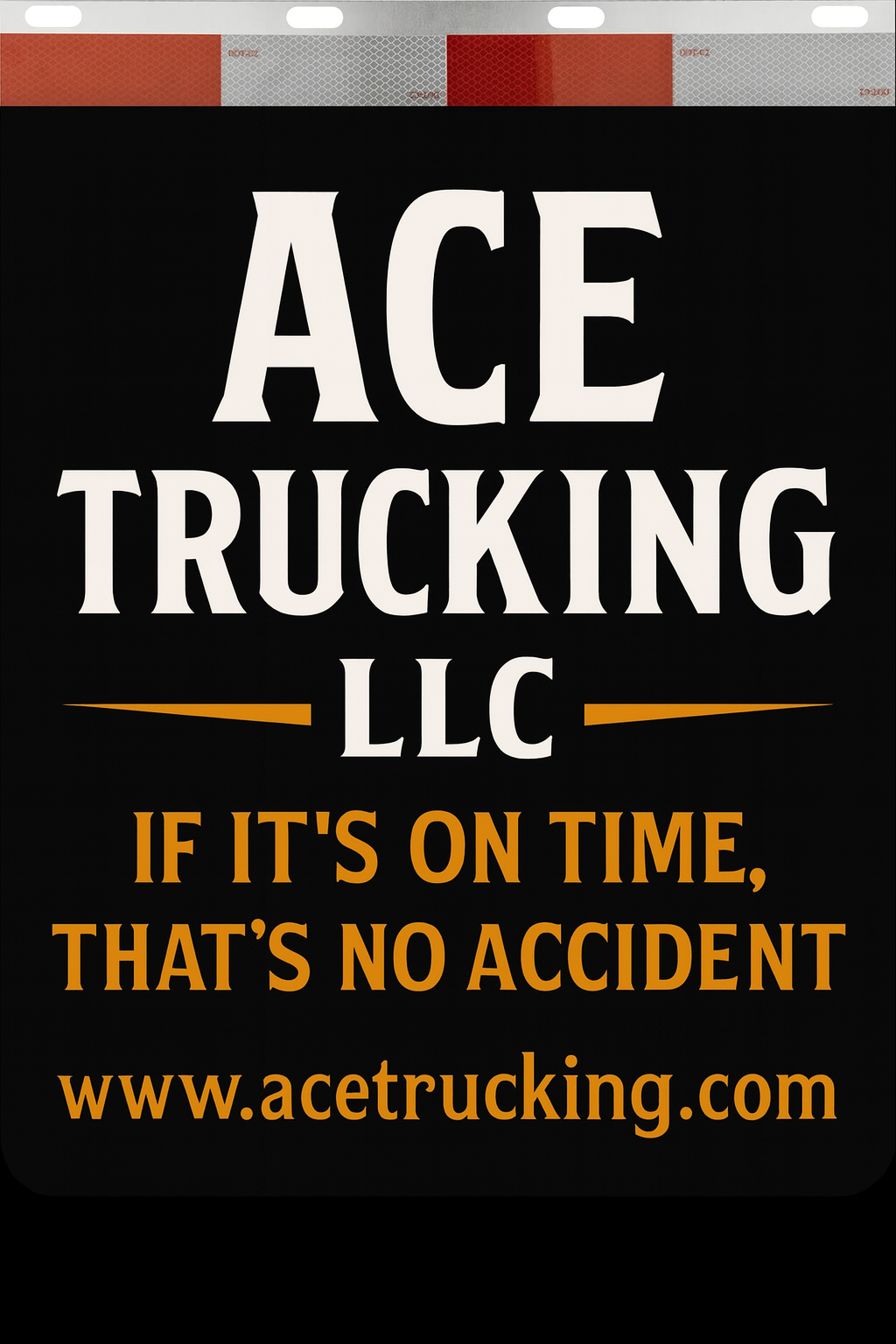 Custom Two-Color Semi-Truck, Work Truck, Box Truck Mud Flaps | Create Your Own Mud Flaps | Add Your Own Logo Or Text | Custom Mud Flap Template Designs | Mud Flaps For Compliance & Business Growth