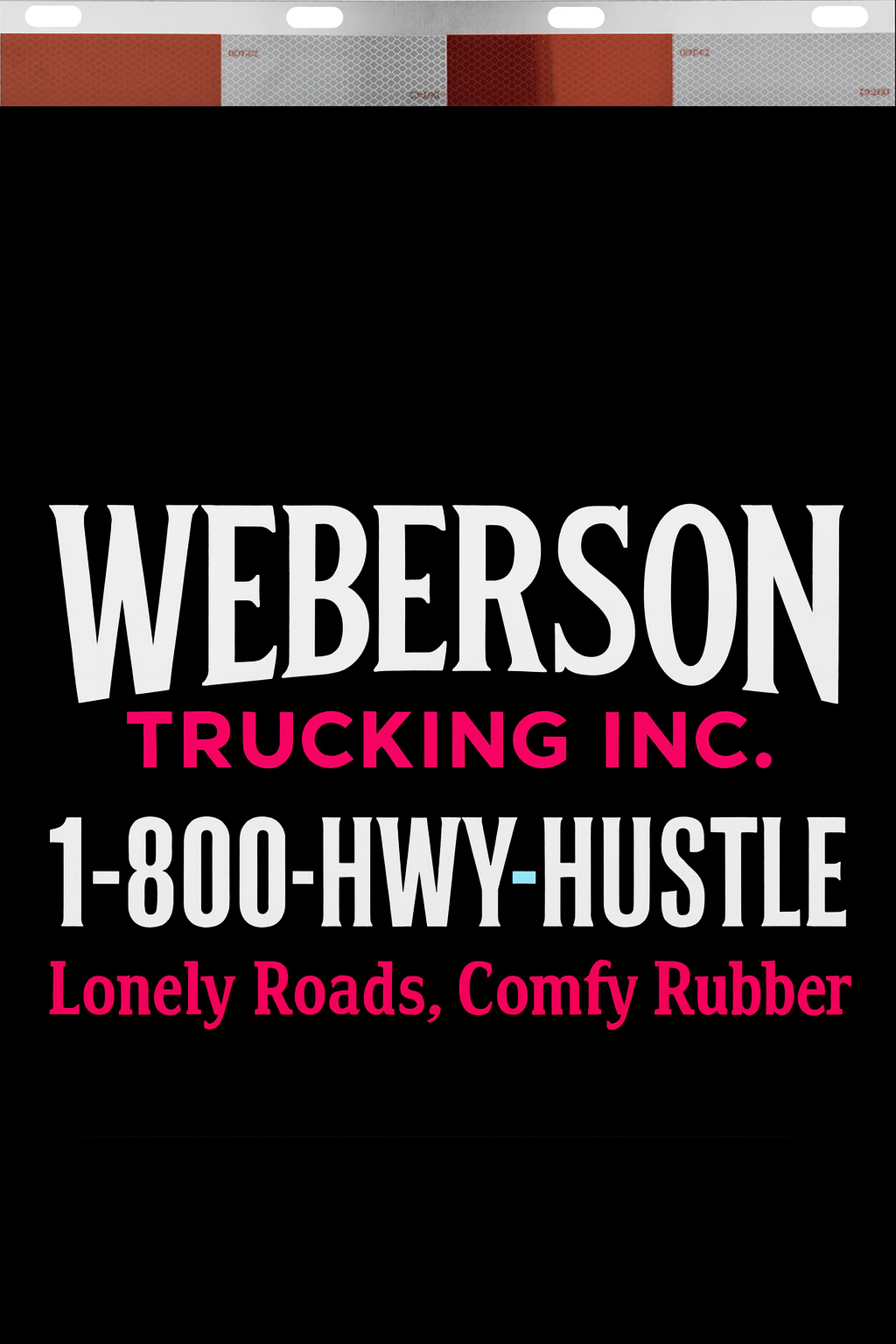 Custom Two-Color Semi-Truck, Work Truck, Box Truck Mud Flaps | Create Your Own Mud Flaps | Add Your Own Logo Or Text | Custom Mud Flap Template Designs | Mud Flaps For Compliance & Business Growth