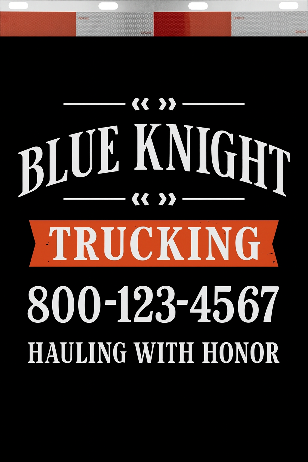 Custom Two-Color Semi-Truck, Work Truck, Box Truck Mud Flaps | Create Your Own Mud Flaps | Add Your Own Logo Or Text | Custom Mud Flap Template Designs | Mud Flaps For Compliance & Business Growth