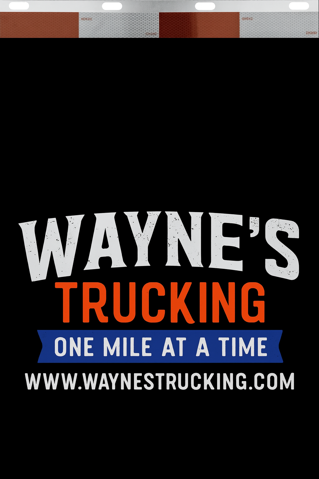 Custom Two-Color Semi-Truck, Work Truck, Box Truck Mud Flaps | Create Your Own Mud Flaps | Add Your Own Logo Or Text | Custom Mud Flap Template Designs | Mud Flaps For Compliance & Business Growth