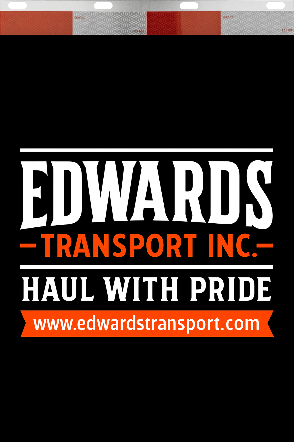 Custom Two-Color Semi-Truck, Work Truck, Box Truck Mud Flaps | Create Your Own Mud Flaps | Add Your Own Logo Or Text | Custom Mud Flap Template Designs | Mud Flaps For Compliance & Business Growth