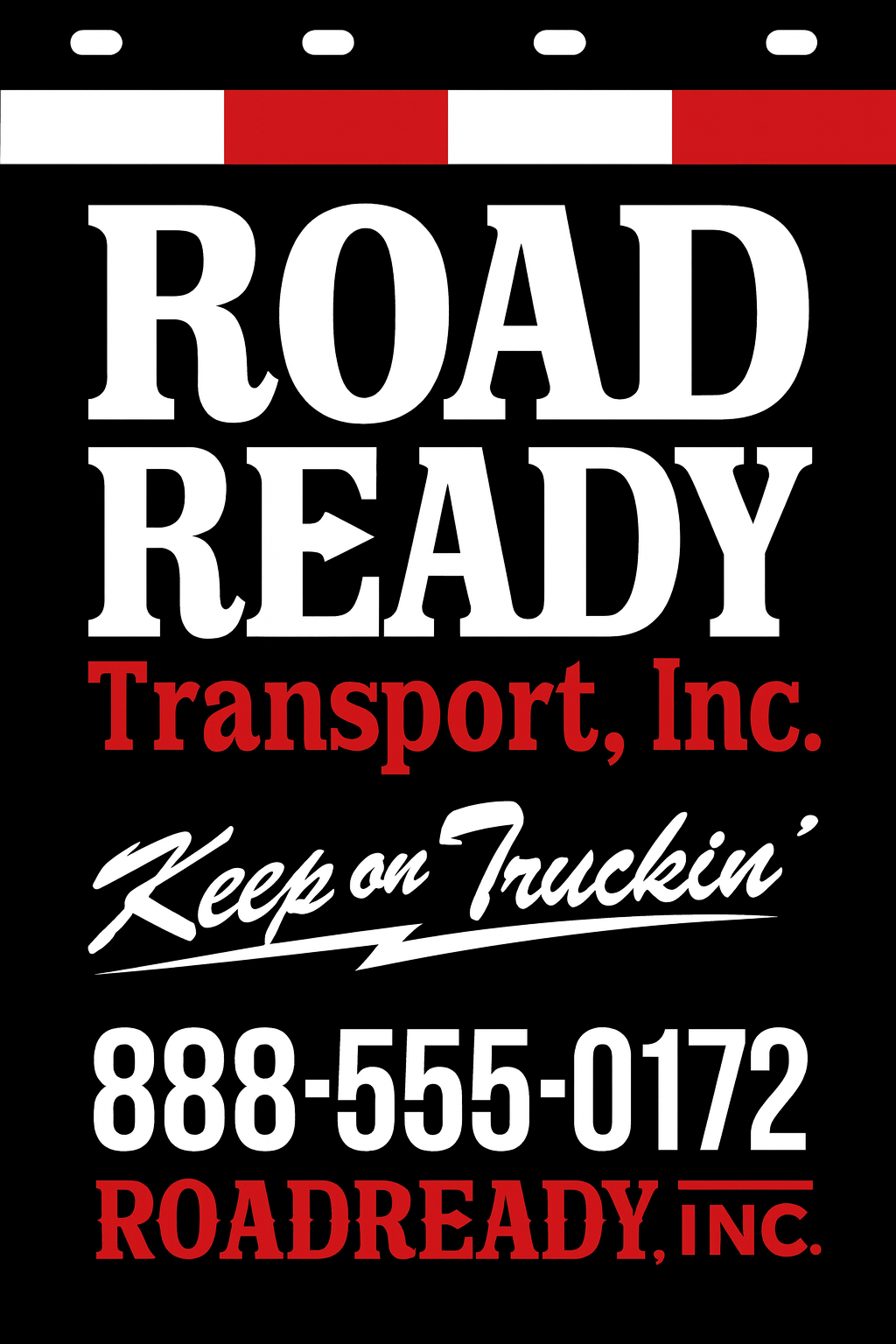 Custom Two-Color Semi-Truck, Work Truck, Box Truck Mud Flaps | Create Your Own Mud Flaps | Add Your Own Logo Or Text | Custom Mud Flap Template Designs | Mud Flaps For Compliance & Business Growth