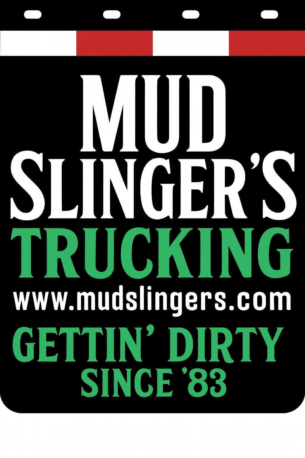 Custom Two-Color Semi-Truck, Work Truck, Box Truck Mud Flaps | Create Your Own Mud Flaps | Add Your Own Logo Or Text | Custom Mud Flap Template Designs | Mud Flaps For Compliance & Business Growth