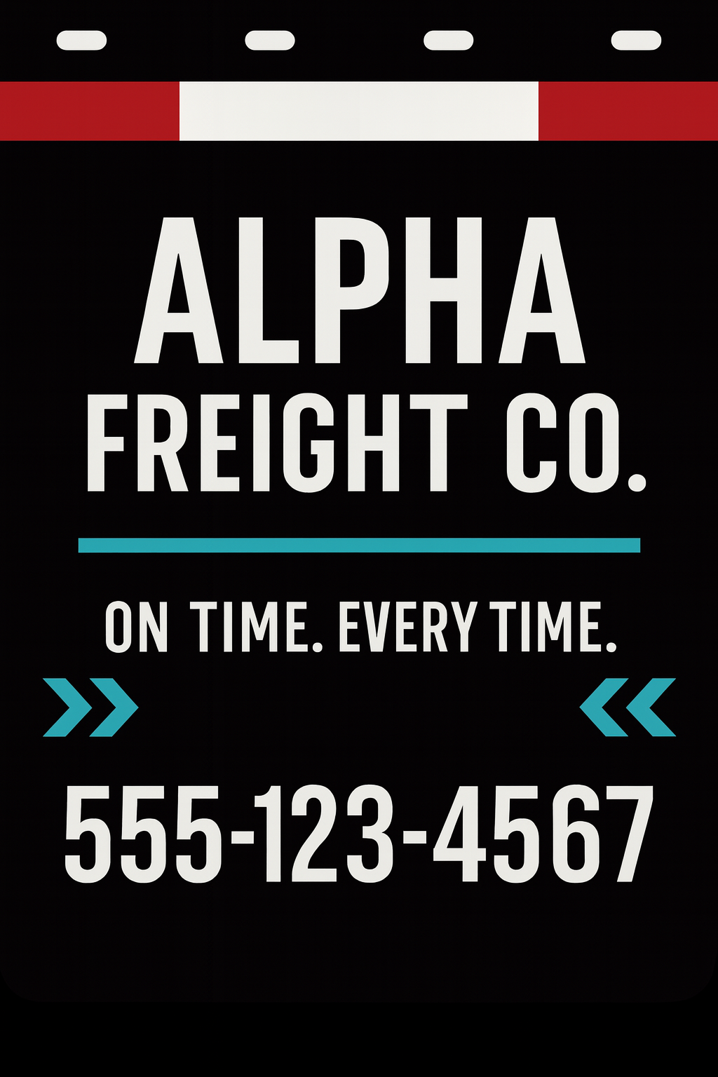 Custom Two-Color Semi-Truck, Work Truck, Box Truck Mud Flaps | Create Your Own Mud Flaps | Add Your Own Logo Or Text | Custom Mud Flap Template Designs | Mud Flaps For Compliance & Business Growth