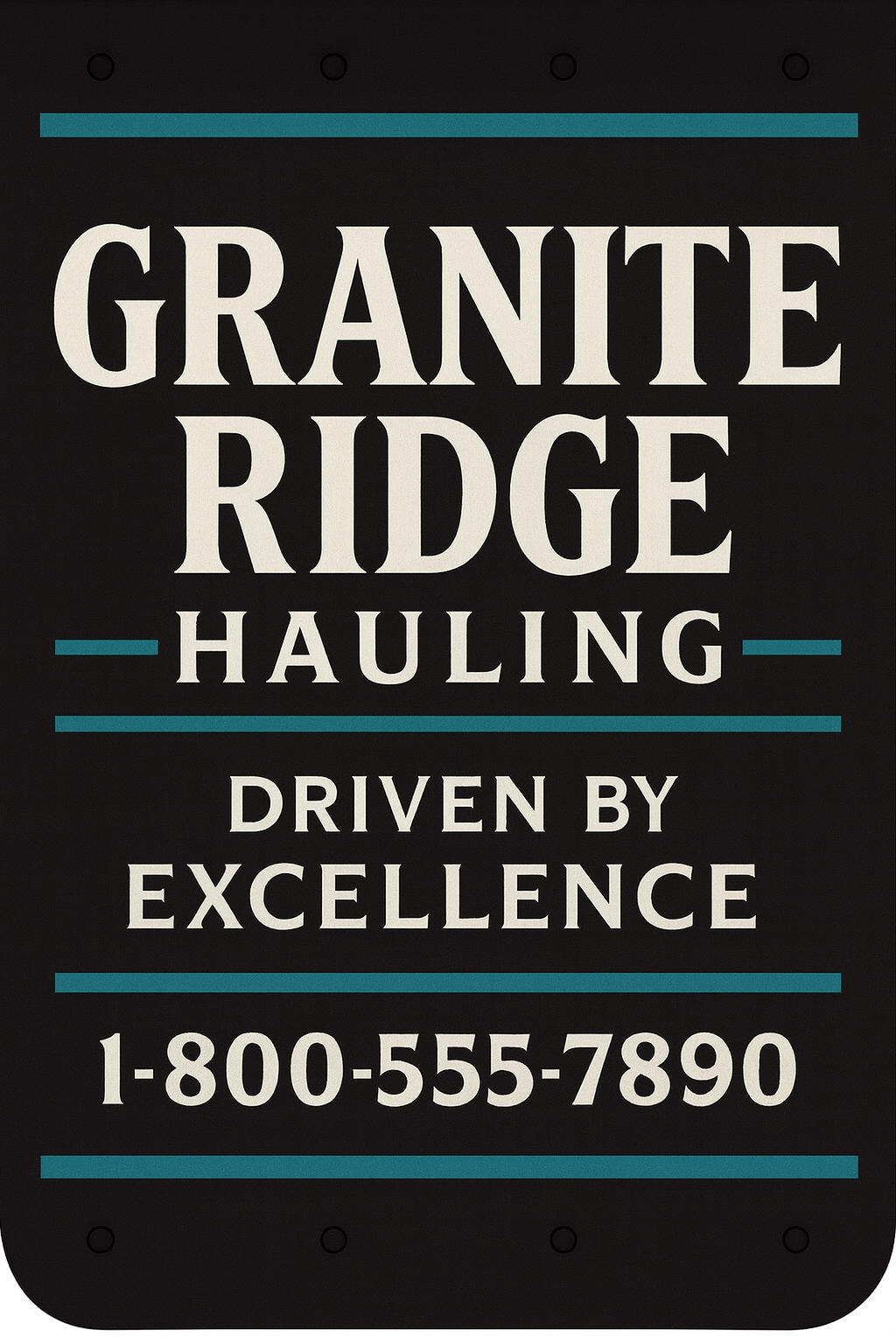 Custom Two-Color Semi-Truck, Work Truck, Box Truck Mud Flaps | Create Your Own Mud Flaps | Add Your Own Logo Or Text | Custom Mud Flap Template Designs | Mud Flaps For Compliance & Business Growth