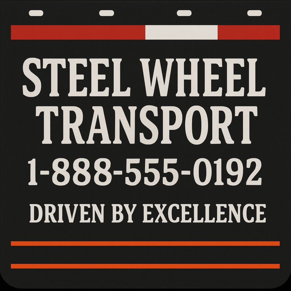 Custom Two-Color Semi-Truck, Work Truck, Box Truck Mud Flaps | Create Your Own Mud Flaps | Add Your Own Logo Or Text | Custom Mud Flap Template Designs | Mud Flaps For Compliance & Business Growth