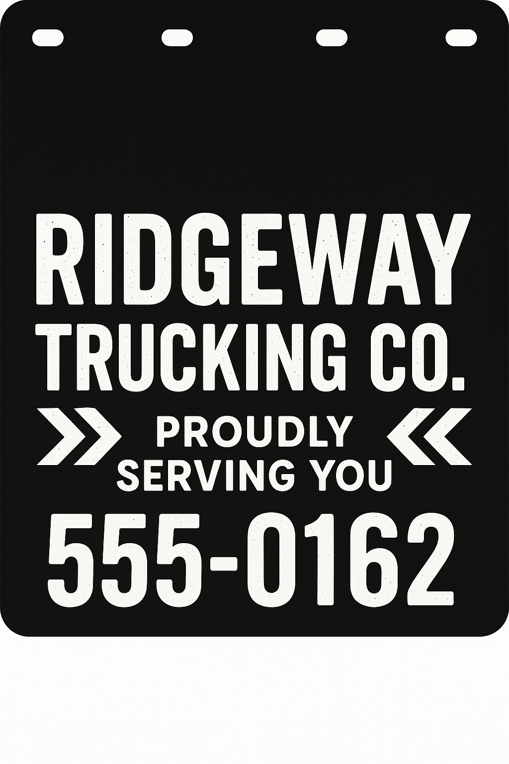 Custom Semi-Truck, Work Truck, Box Truck Mud Flap | Create Your Own Mud Flaps | Add Your Own Logo Or Text | Custom Mud Flap Template Designs v113