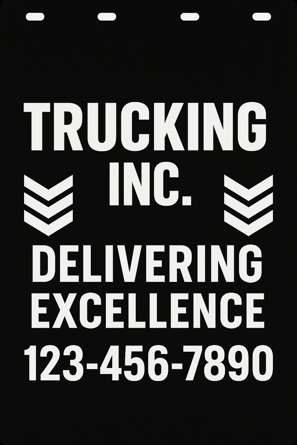Custom Semi-Truck, Work Truck, Box Truck Mud Flap | Create Your Own Mud Flaps | Add Your Own Logo Or Text | Custom Mud Flap Template Designs v59