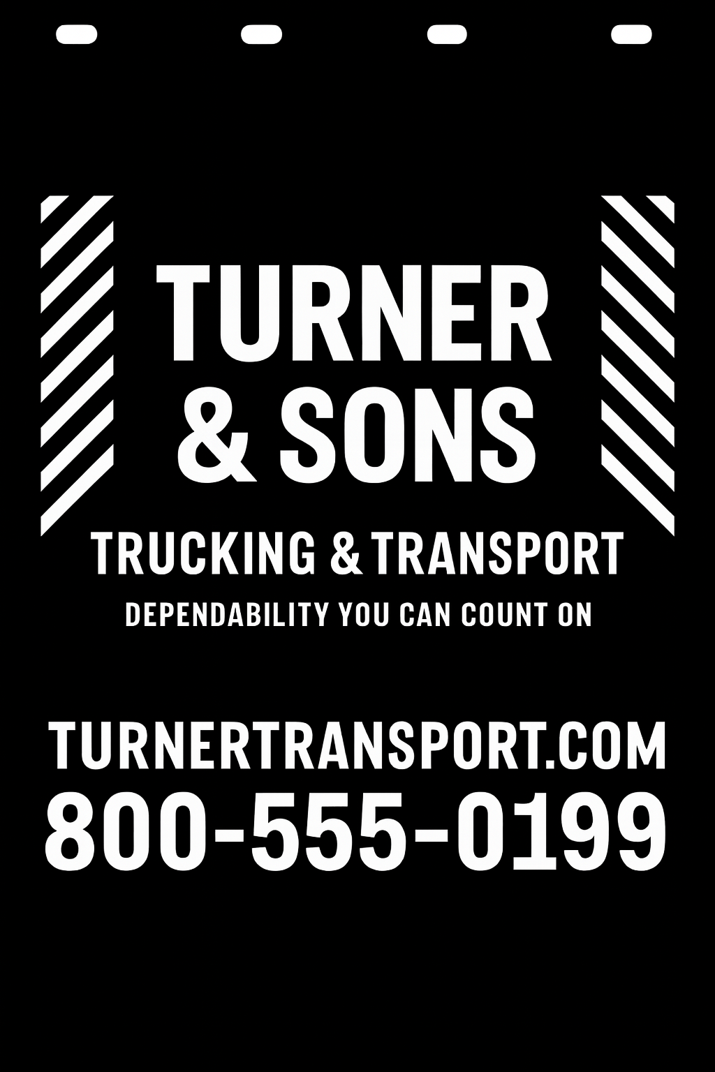 Custom Semi-Truck, Work Truck, Box Truck Mud Flap | Create Your Own Mud Flaps | Add Your Own Logo Or Text | Custom Mud Flap Template Designs v132
