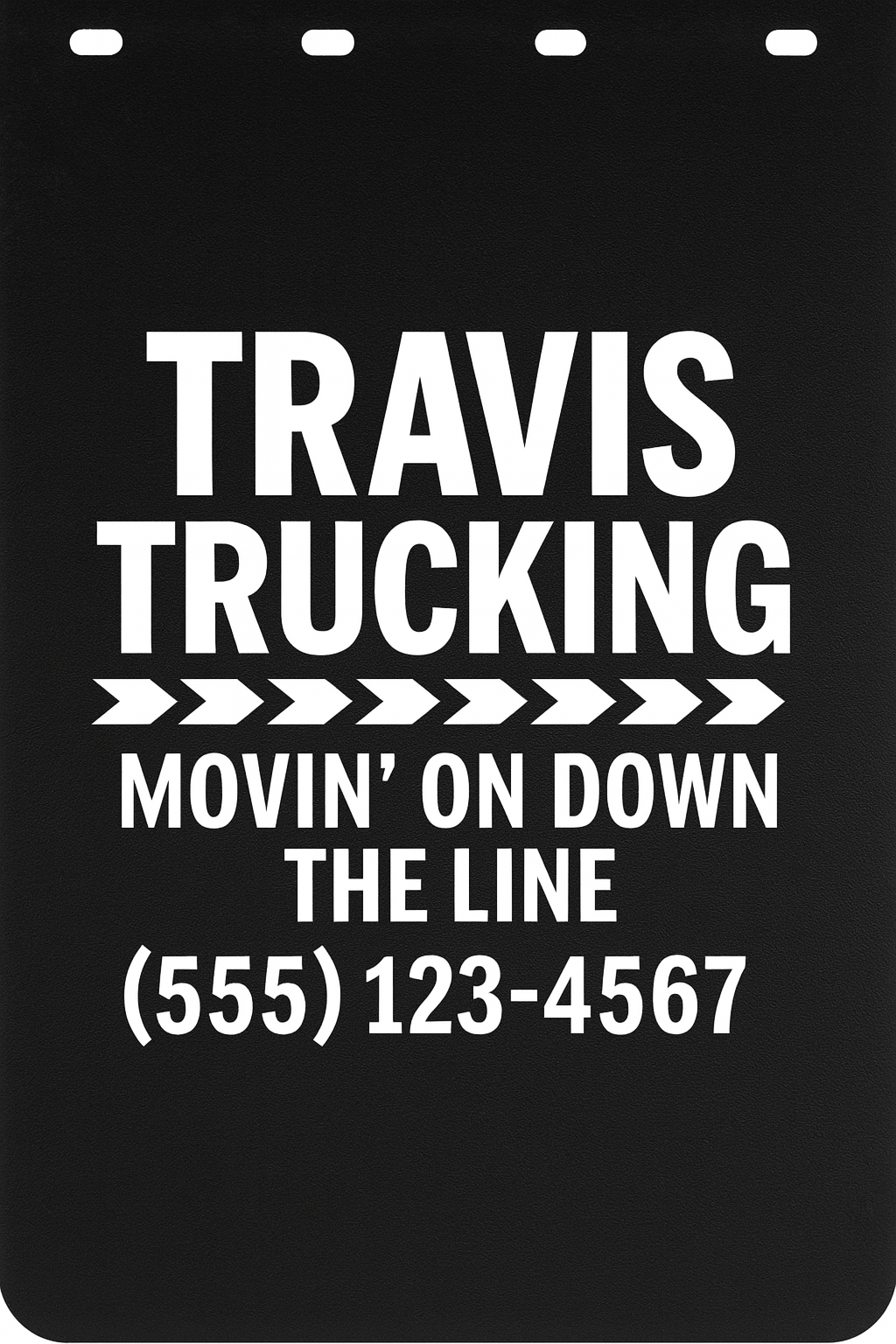 Custom Semi-Truck, Work Truck, Box Truck Mud Flap | Create Your Own Mud Flaps | Add Your Own Logo Or Text | Custom Mud Flap Template Designs v229