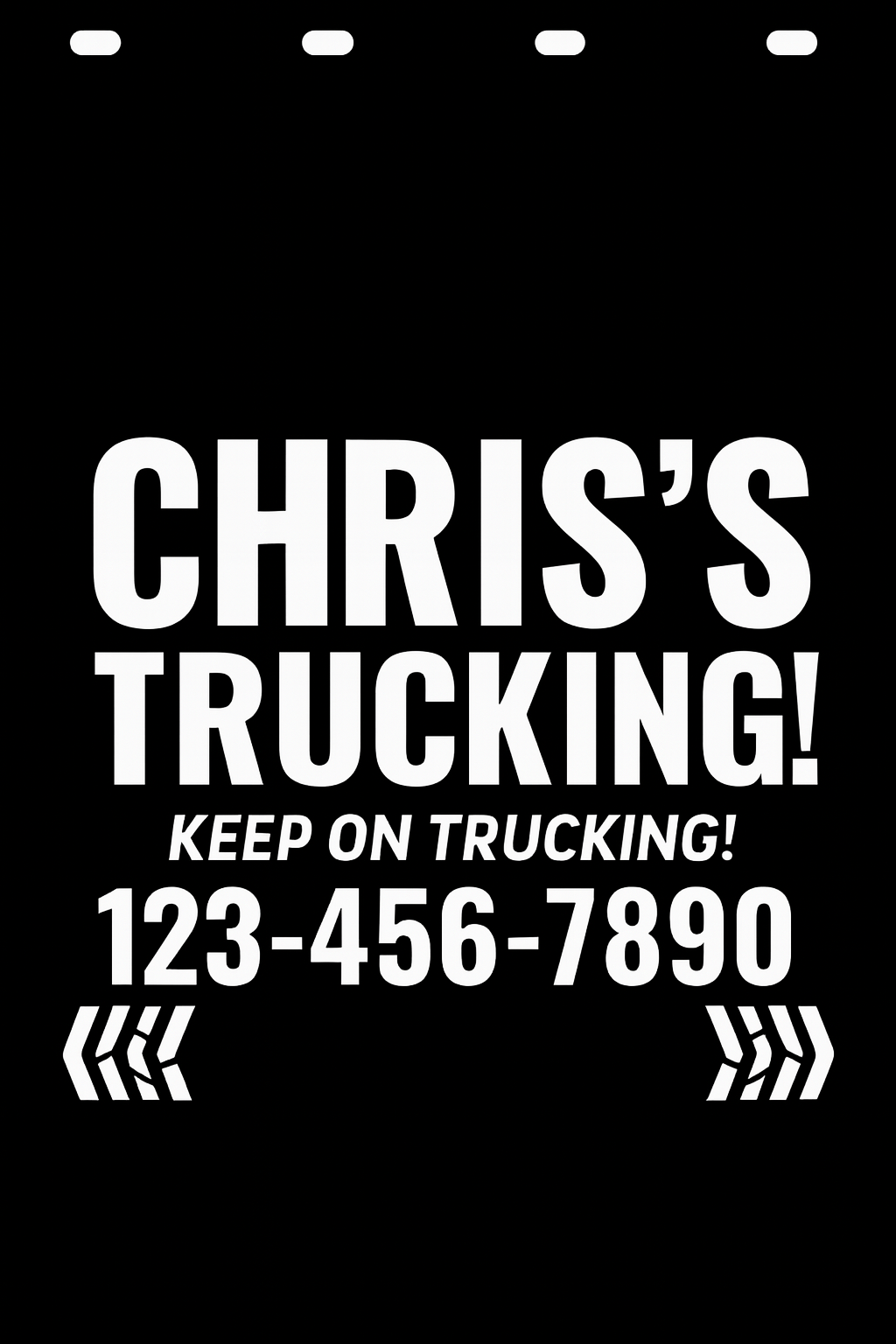Custom Semi-Truck, Work Truck, Box Truck Mud Flap | Create Your Own Mud Flaps | Add Your Own Logo Or Text | Custom Mud Flap Template Designs v278