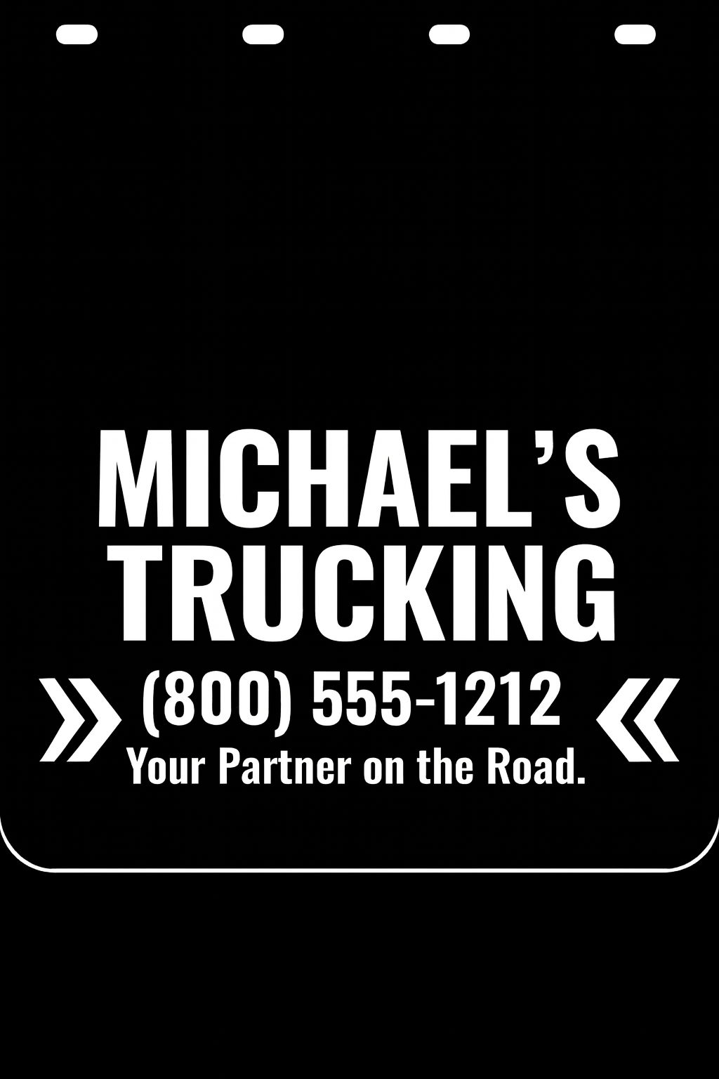 Custom Semi-Truck, Work Truck, Box Truck Mud Flap | Create Your Own Mud Flaps | Add Your Own Logo Or Text | Custom Mud Flap Template Designs v278