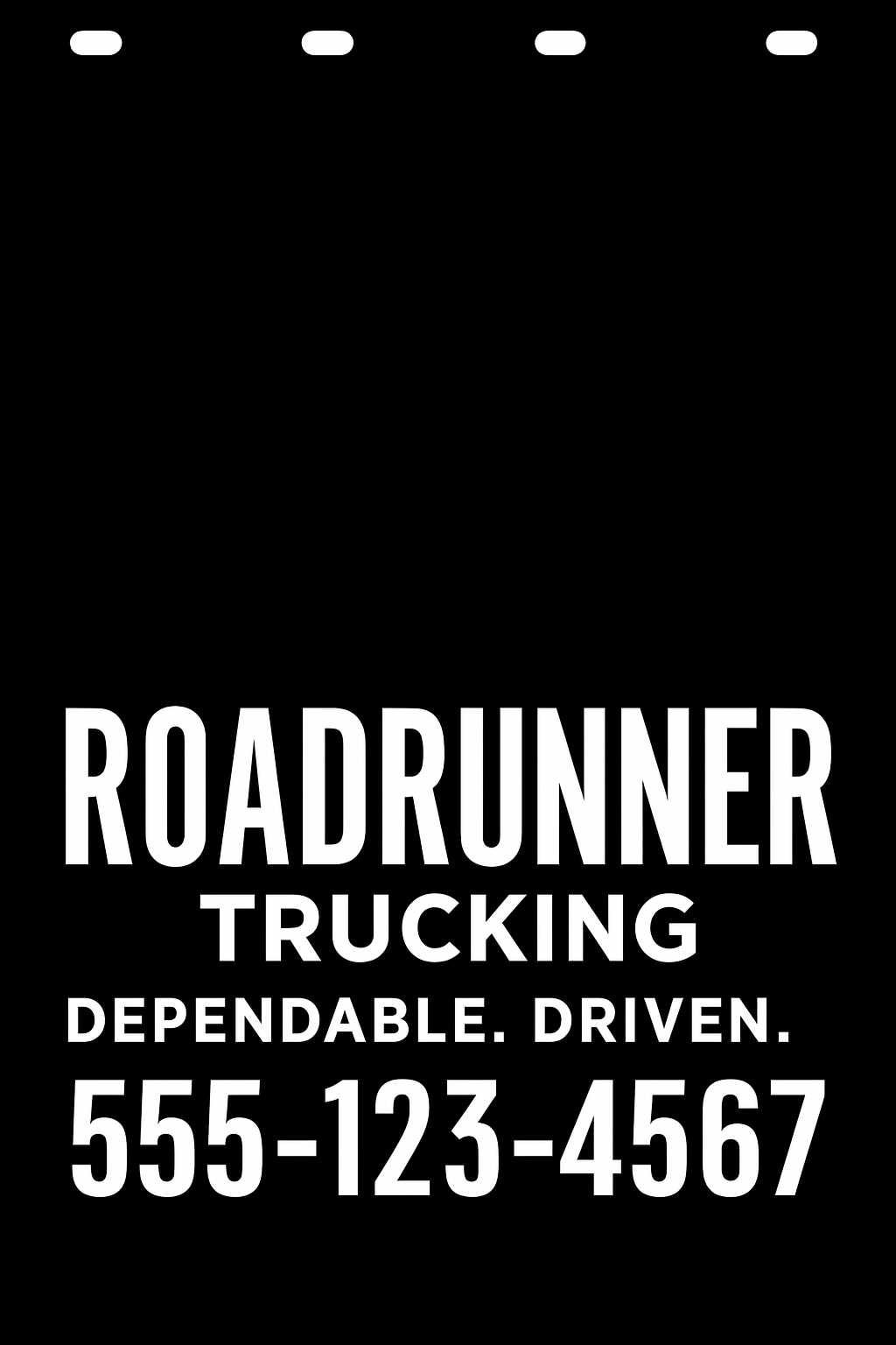 Custom Semi-Truck, Work Truck, Box Truck Mud Flap | Create Your Own Mud Flaps | Add Your Own Logo Or Text | Custom Mud Flap Template Designs v278