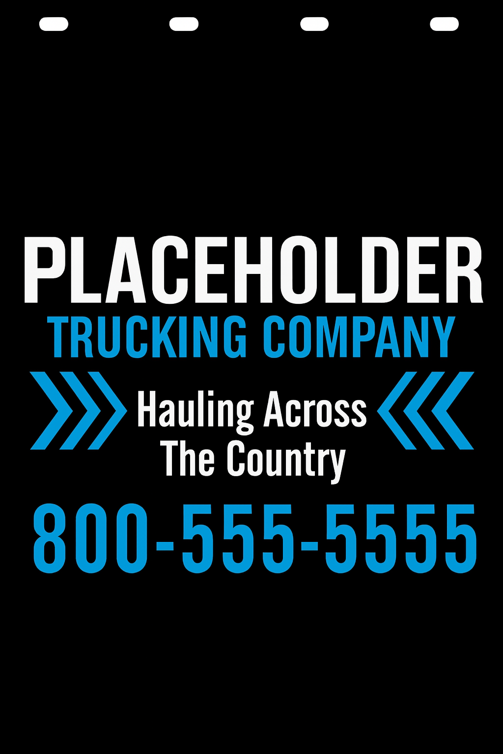 Custom Two-Color Semi-Truck, Work Truck, Box Truck Mud Flap | Create Your Own Mud Flaps | Add Your Own Logo Or Text | Custom Mud Flap Template Designs v278