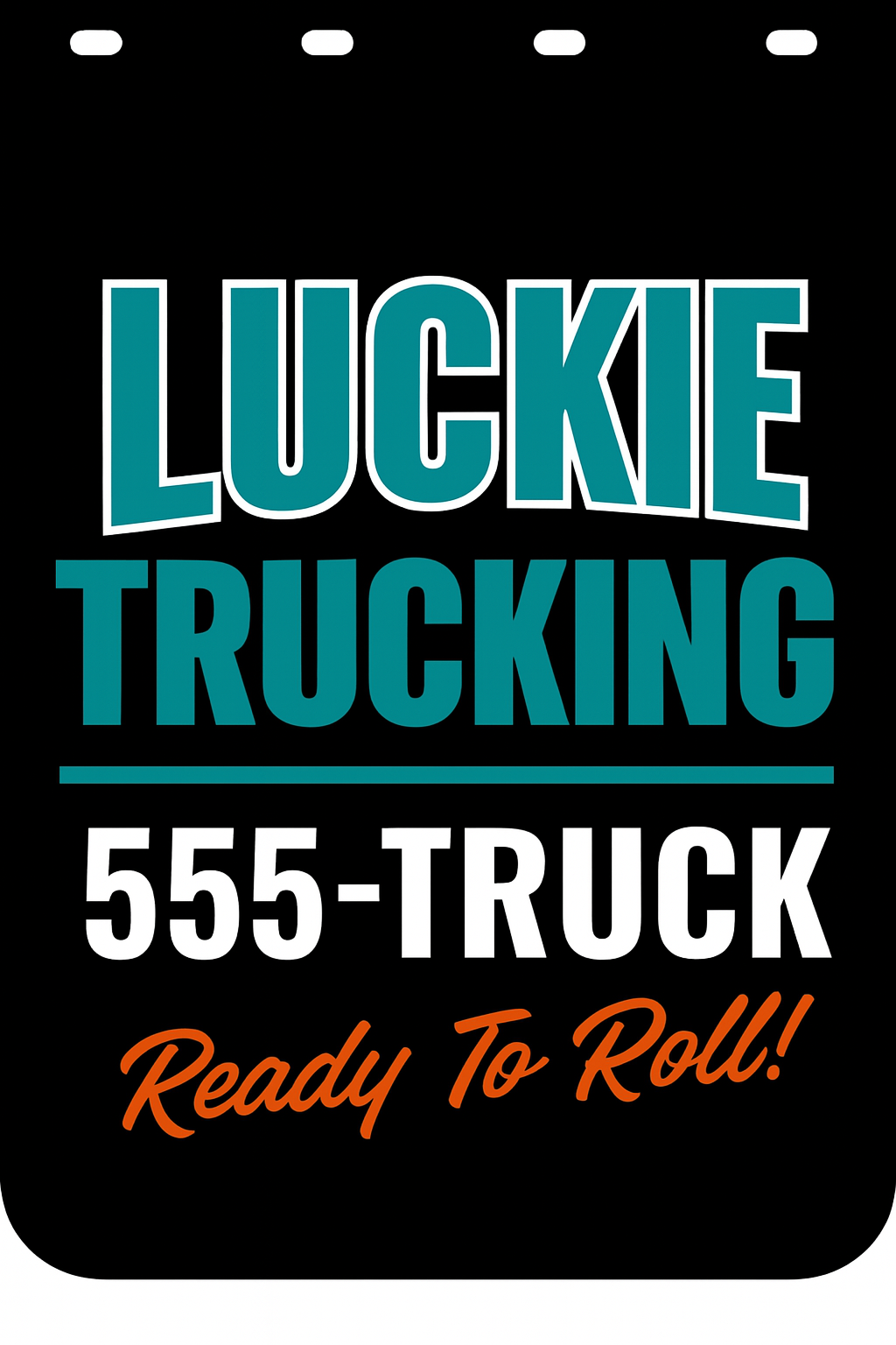 Custom Two-Color Semi-Truck, Work Truck, Box Truck Mud Flap | Create Your Own Mud Flaps | Add Your Own Logo Or Text | Custom Mud Flap Template Designs v278