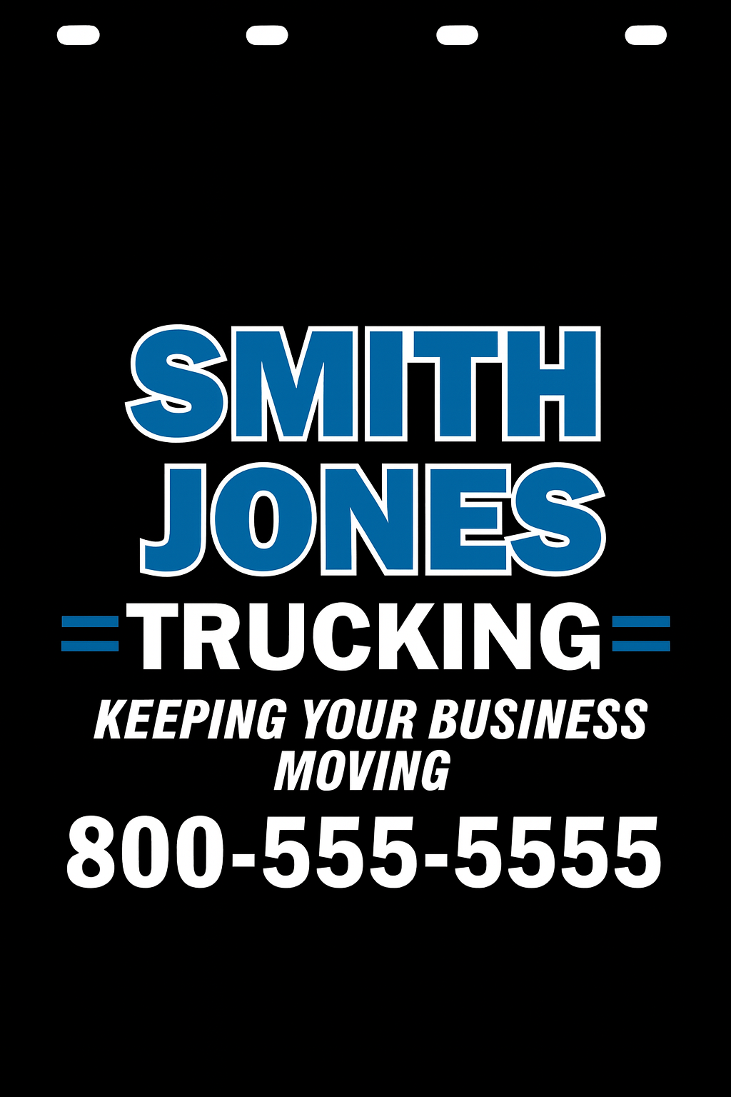 Custom Two-Color Semi-Truck, Work Truck, Box Truck Mud Flap | Create Your Own Mud Flaps | Add Your Own Logo Or Text | Custom Mud Flap Template Designs v278