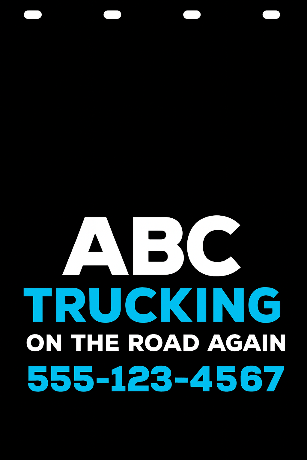 Custom Two-Color Semi-Truck, Work Truck, Box Truck Mud Flap | Create Your Own Mud Flaps | Add Your Own Logo Or Text | Custom Mud Flap Template Designs v278