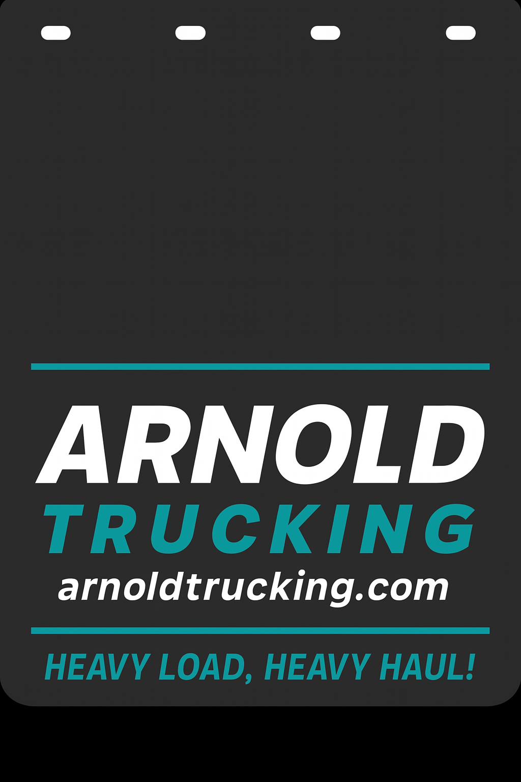 Custom Two-Color Semi-Truck, Work Truck, Box Truck Mud Flap | Create Your Own Mud Flaps | Add Your Own Logo Or Text | Custom Mud Flap Template Designs v278