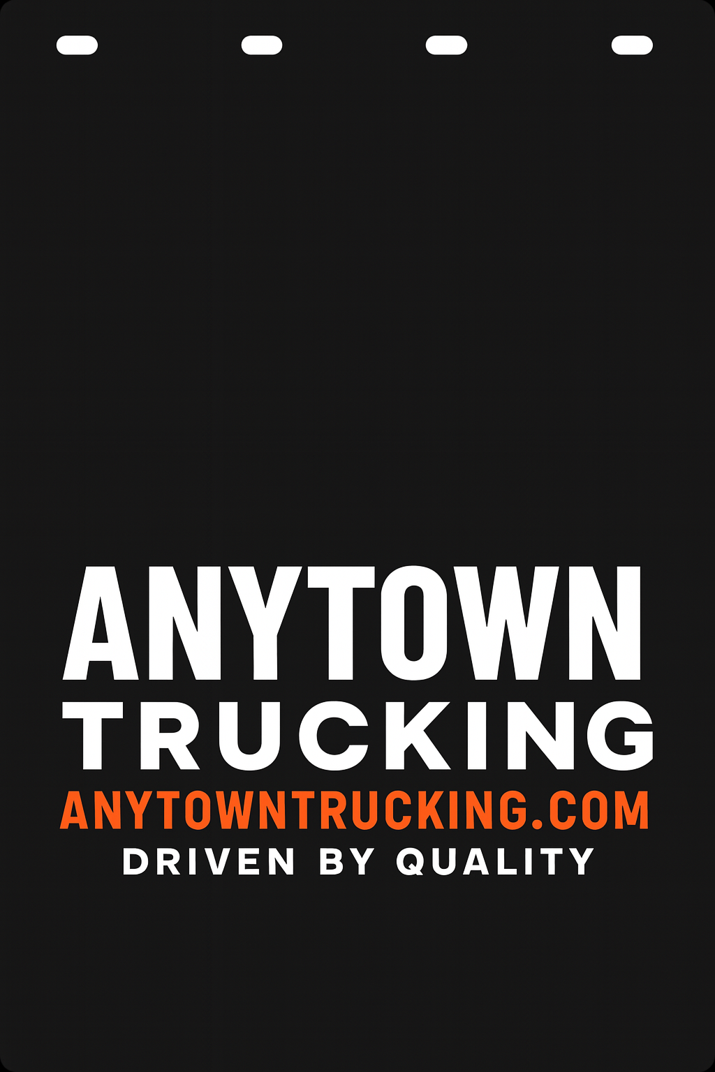 Custom Two-Color Semi-Truck, Work Truck, Box Truck Mud Flap | Create Your Own Mud Flaps | Add Your Own Logo Or Text | Custom Mud Flap Template Designs v278