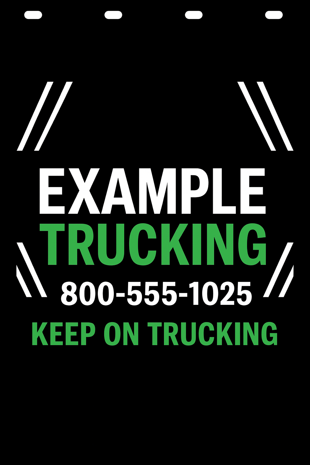 Custom Two-Color Semi-Truck, Work Truck, Box Truck Mud Flap | Create Your Own Mud Flaps | Add Your Own Logo Or Text | Custom Mud Flap Template Designs v278
