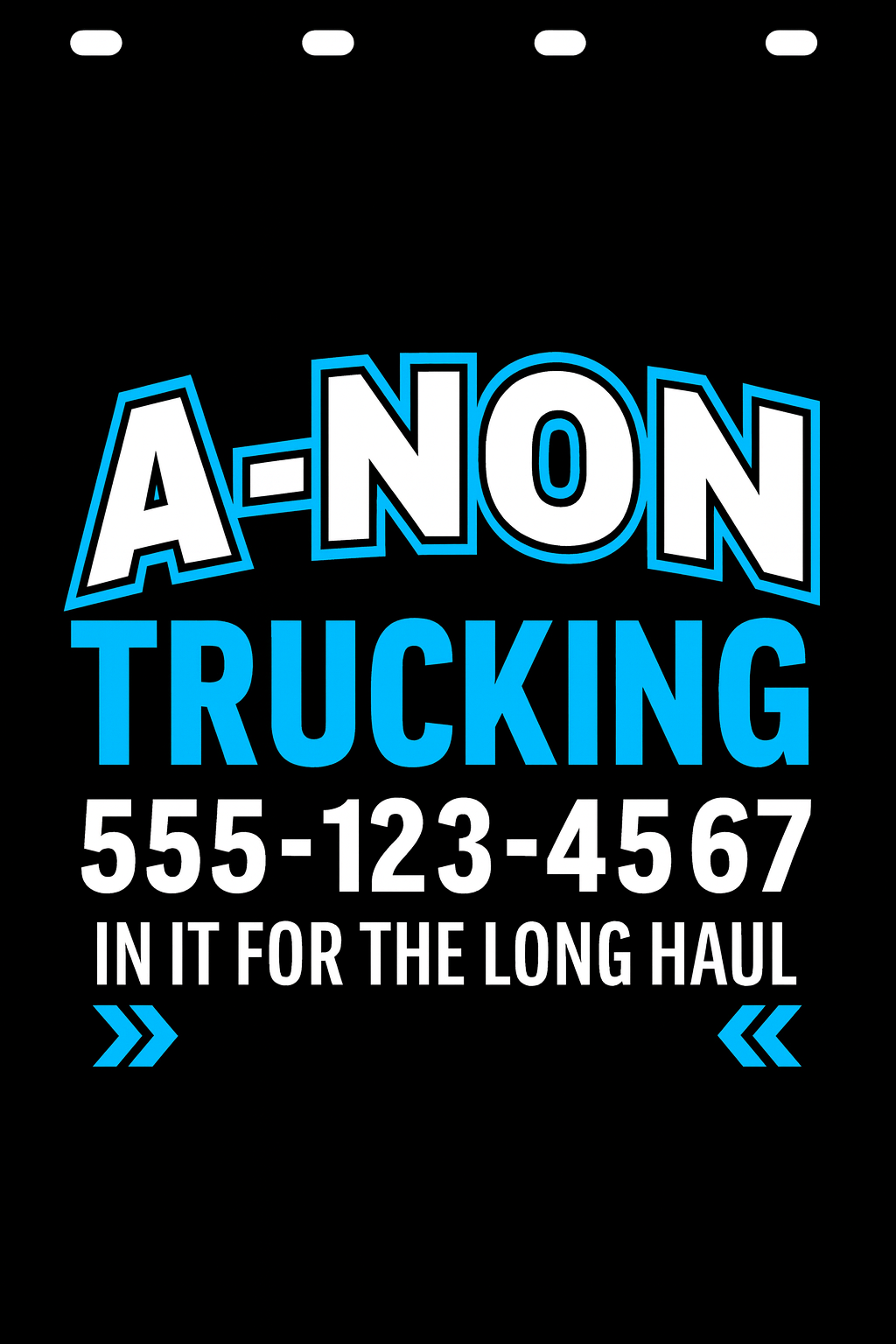 Custom Two-Color Semi-Truck, Work Truck, Box Truck Mud Flap | Create Your Own Mud Flaps | Add Your Own Logo Or Text | Custom Mud Flap Template Designs v278