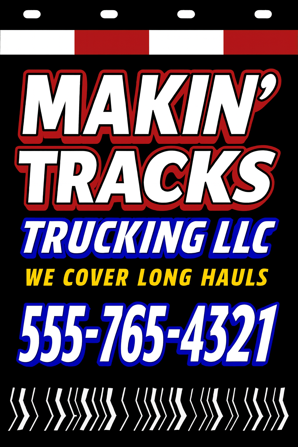 Custom Two-Color Semi-Truck, Work Truck, Box Truck Mud Flap | Create Your Own Mud Flaps | Add Your Own Logo Or Text | Custom Mud Flap Template Designs v278