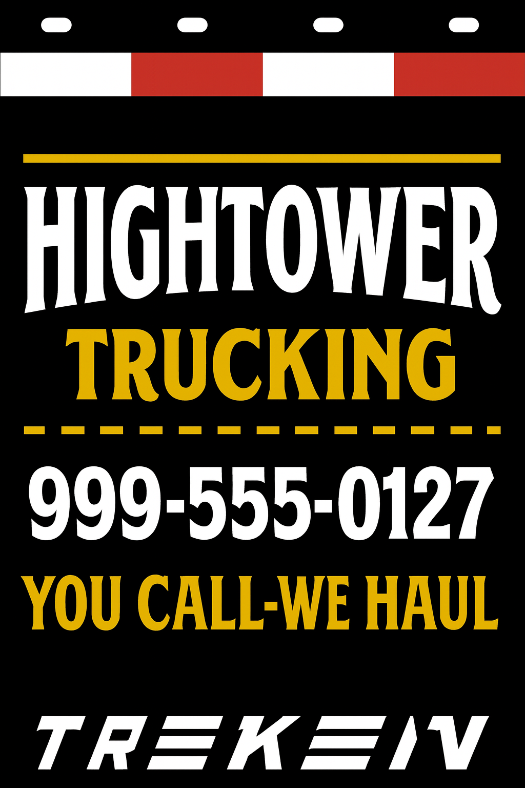 Custom Two-Color Semi-Truck, Work Truck, Box Truck Mud Flap | Create Your Own Mud Flaps | Add Your Own Logo Or Text | Custom Mud Flap Template Designs v278