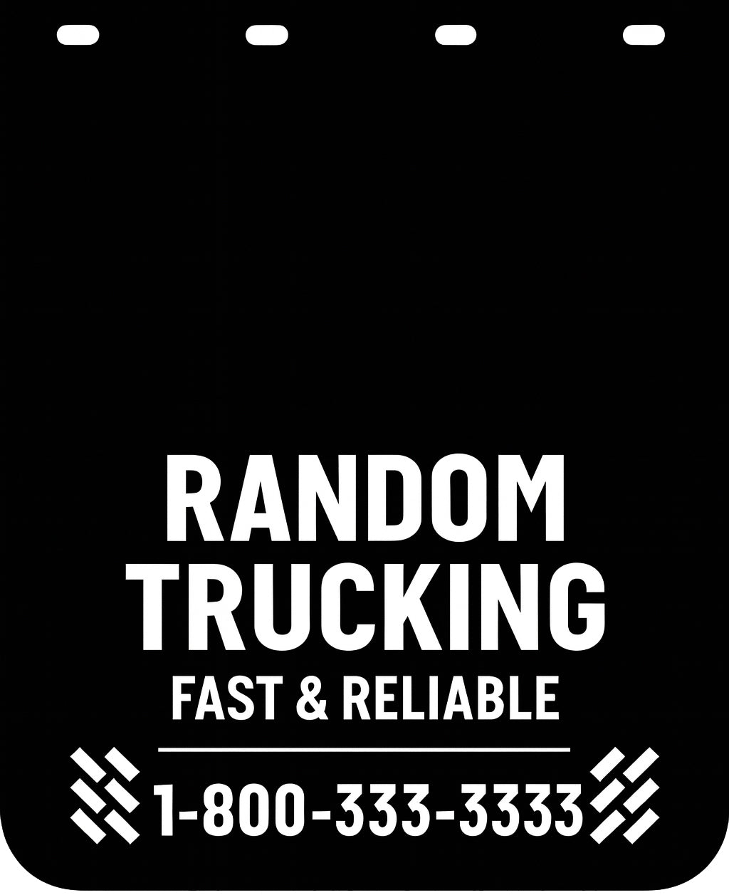 Custom Semi-Truck, Work Truck, Box Truck Mud Flap | Create Your Own Mud Flaps | Add Your Own Logo Or Text | Custom Mud Flap Template Designs v19