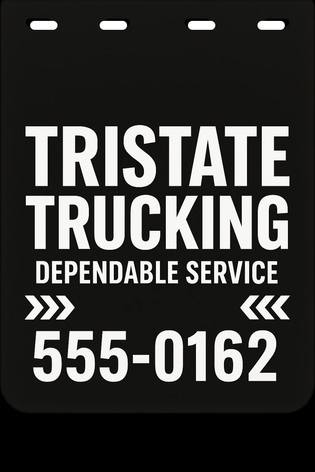 Custom Semi-Truck, Work Truck, Box Truck Mud Flap | Create Your Own Mud Flaps | Add Your Own Logo Or Text | Custom Mud Flap Template Designs v102