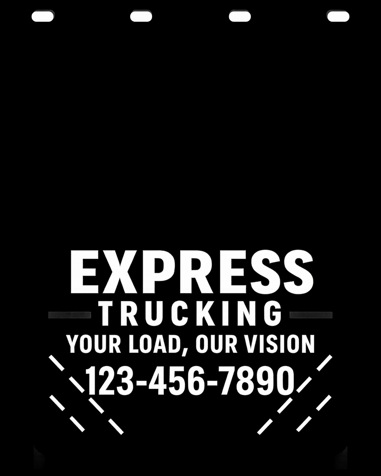 Custom Semi-Truck, Work Truck, Box Truck Mud Flap | Create Your Own Mud Flaps | Add Your Own Logo Or Text | Custom Mud Flap Template Designs v17