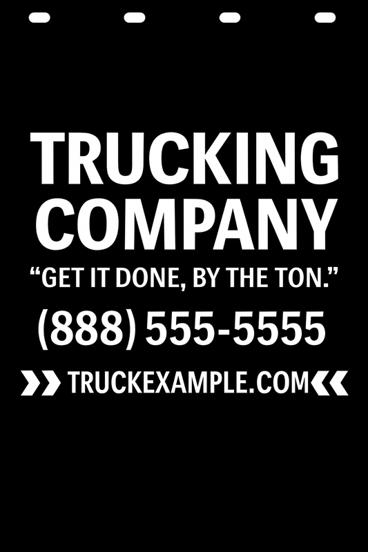 Custom Semi-Truck, Work Truck, Box Truck Mud Flap | Create Your Own Mud Flaps | Add Your Own Logo Or Text | Custom Mud Flap Template Designs v22