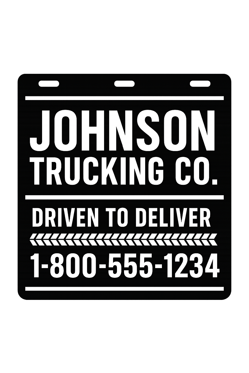 Custom Semi-Truck, Work Truck, Box Truck Mud Flap | Create Your Own Mud Flaps | Add Your Own Logo Or Text | Custom Mud Flap Template Designs v12