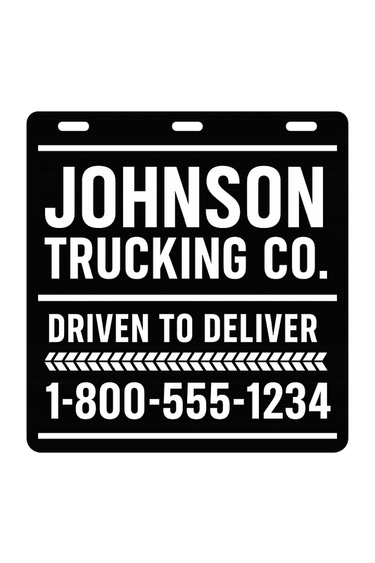 Custom Semi-Truck, Work Truck, Box Truck Mud Flap | Create Your Own Mud Flaps | Add Your Own Logo Or Text | Custom Mud Flap Template Designs v12