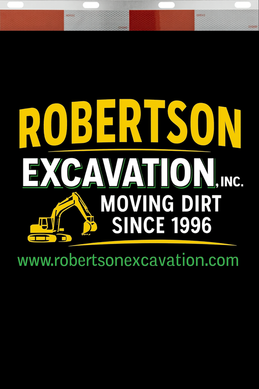 Custom Two-Color Semi-Truck, Work Truck, Box Truck Mud Flaps | Create Your Own Mud Flaps | Add Your Own Logo Or Text | Custom Mud Flap Template Designs | Mud Flaps For Compliance & Business Growth