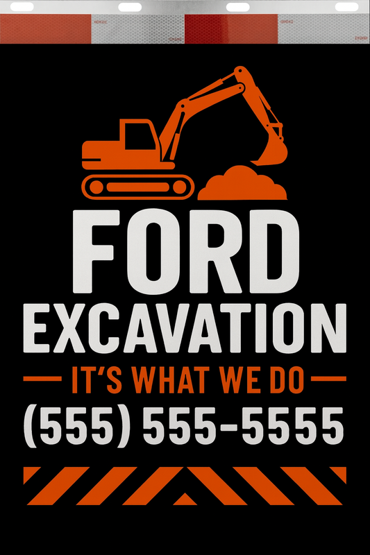 Custom Two-Color Semi-Truck, Work Truck, Box Truck Mud Flaps | Create Your Own Mud Flaps | Add Your Own Logo Or Text | Custom Mud Flap Template Designs | Mud Flaps For Compliance & Business Growth