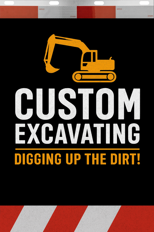 Custom Two-Color Semi-Truck, Work Truck, Box Truck Mud Flaps | Create Your Own Mud Flaps | Add Your Own Logo Or Text | Custom Mud Flap Template Designs | Mud Flaps For Compliance & Business Growth