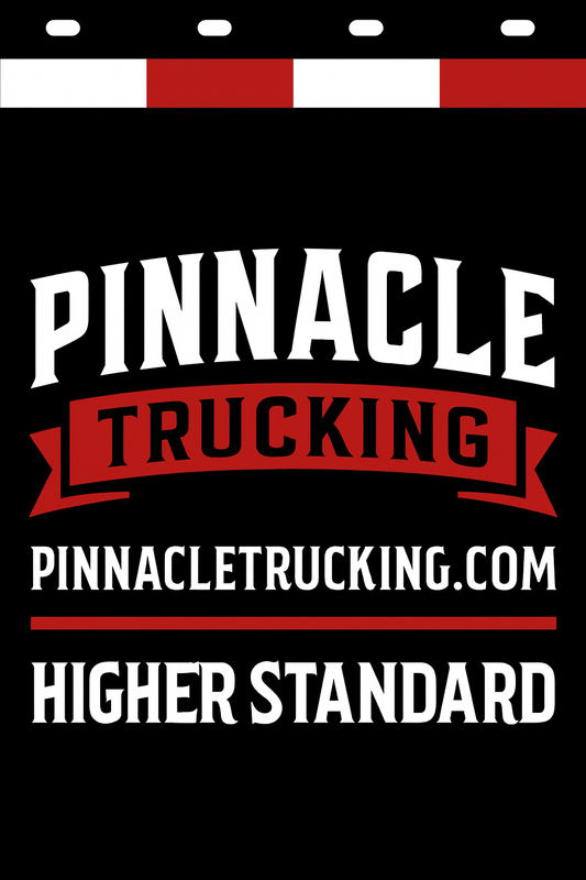 Custom Two-Color Semi-Truck, Work Truck, Box Truck Mud Flaps | Create Your Own Mud Flaps | Add Your Own Logo Or Text | Custom Mud Flap Template Designs | Mud Flaps For Compliance & Business Growth