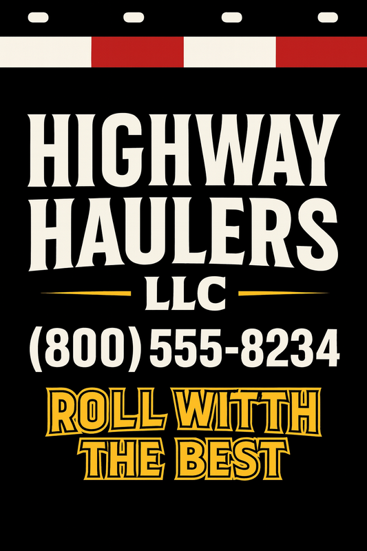 Custom Two-Color Semi-Truck, Work Truck, Box Truck Mud Flaps | Create Your Own Mud Flaps | Add Your Own Logo Or Text | Custom Mud Flap Template Designs | Mud Flaps For Compliance & Business Growth