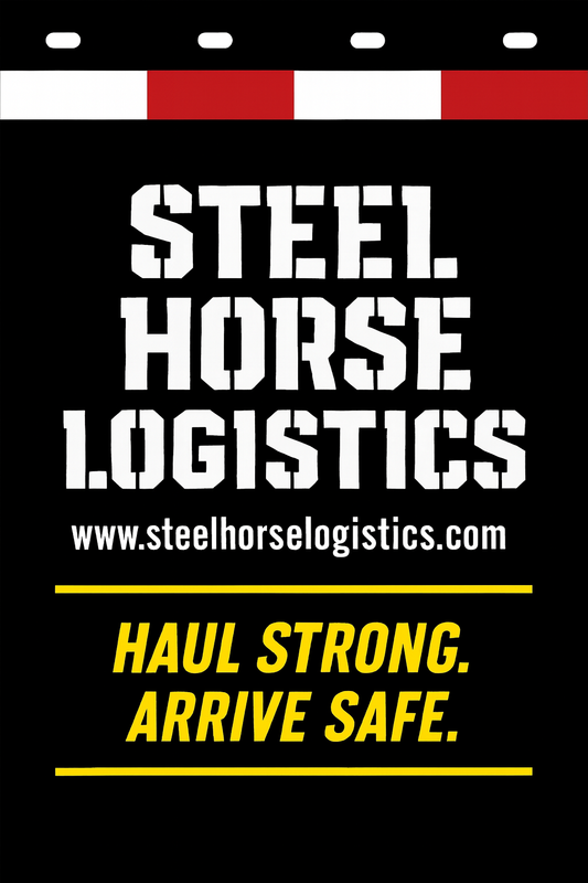 Custom Two-Color Semi-Truck, Work Truck, Box Truck Mud Flaps | Create Your Own Mud Flaps | Add Your Own Logo Or Text | Custom Mud Flap Template Designs | Mud Flaps For Compliance & Business Growth