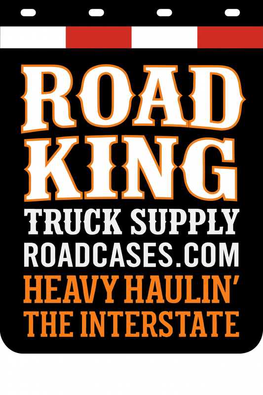 Custom Two-Color Semi-Truck, Work Truck, Box Truck Mud Flaps | Create Your Own Mud Flaps | Add Your Own Logo Or Text | Custom Mud Flap Template Designs | Mud Flaps For Compliance & Business Growth