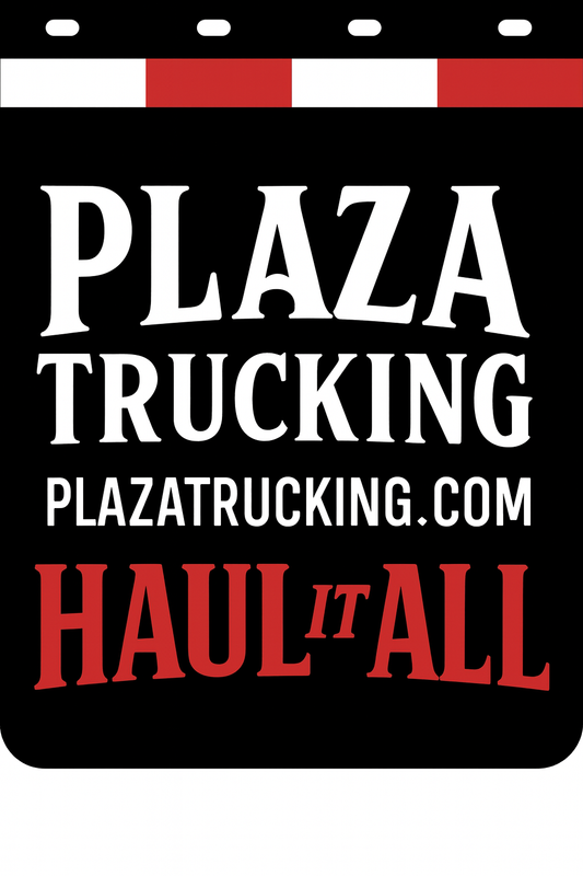 Custom Two-Color Semi-Truck, Work Truck, Box Truck Mud Flaps | Create Your Own Mud Flaps | Add Your Own Logo Or Text | Custom Mud Flap Template Designs | Mud Flaps For Compliance & Business Growth
