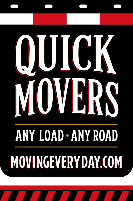 Custom Two-Color Semi-Truck, Work Truck, Box Truck Mud Flaps | Create Your Own Mud Flaps | Add Your Own Logo Or Text | Custom Mud Flap Template Designs | Mud Flaps For Compliance & Business Growth