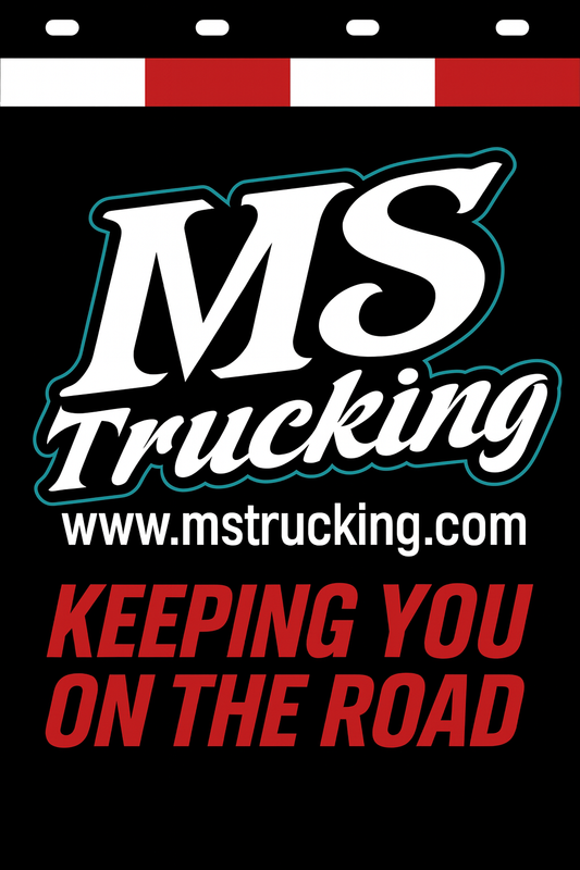 Custom Two-Color Semi-Truck, Work Truck, Box Truck Mud Flaps | Create Your Own Mud Flaps | Add Your Own Logo Or Text | Custom Mud Flap Template Designs | Mud Flaps For Compliance & Business Growth