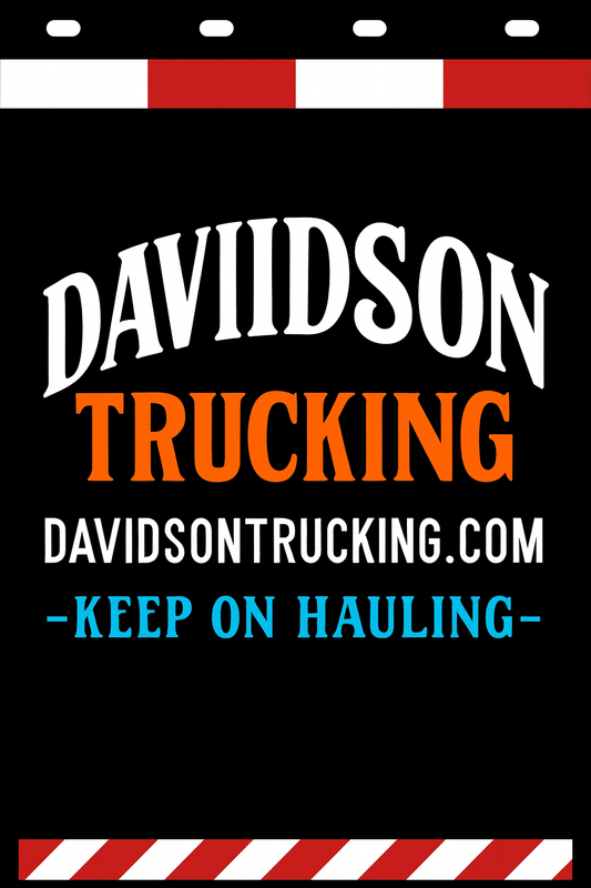 Custom Two-Color Semi-Truck, Work Truck, Box Truck Mud Flaps | Create Your Own Mud Flaps | Add Your Own Logo Or Text | Custom Mud Flap Template Designs | Mud Flaps For Compliance & Business Growth