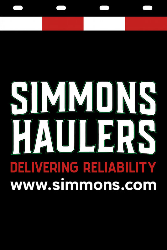 Custom Two-Color Semi-Truck, Work Truck, Box Truck Mud Flaps | Create Your Own Mud Flaps | Add Your Own Logo Or Text | Custom Mud Flap Template Designs | Mud Flaps For Compliance & Business Growth
